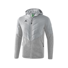 Erima Functional Hybrid Jacket with Hood (quilted, lined) light grey Men